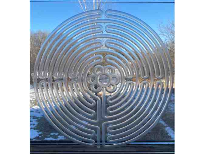 Clear Acrylic Chartres-style 17' Tabletop Finger Labyrinth