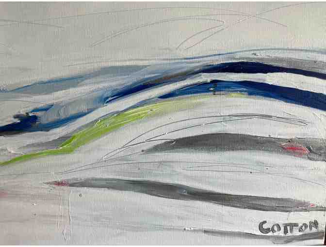 Tattered Style - (1) Modern Canvas Oil Painting 48x24in. by Artist Courtney Cotton