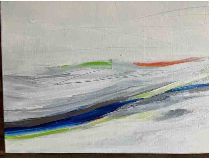 Tattered Style - (1) Modern Canvas Oil Painting 48x24in. by Artist Courtney Cotton