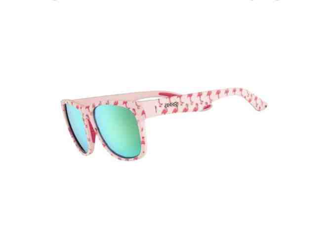 Flamingo Glasses Holder w/ Flamingo Goodr Sunglasses