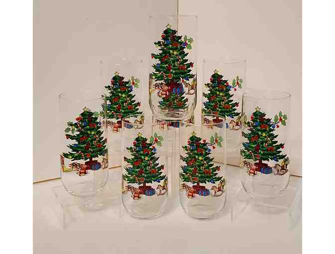 Christmas / Holiday Glassware -- Set of 8 - Photo 1