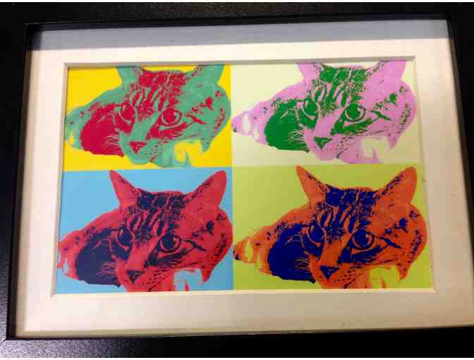 Cat Pop Art Framed Print