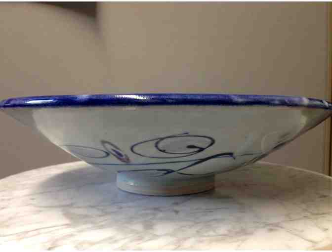 Porcelain, Underglaze and Glaze Serving Bowl
