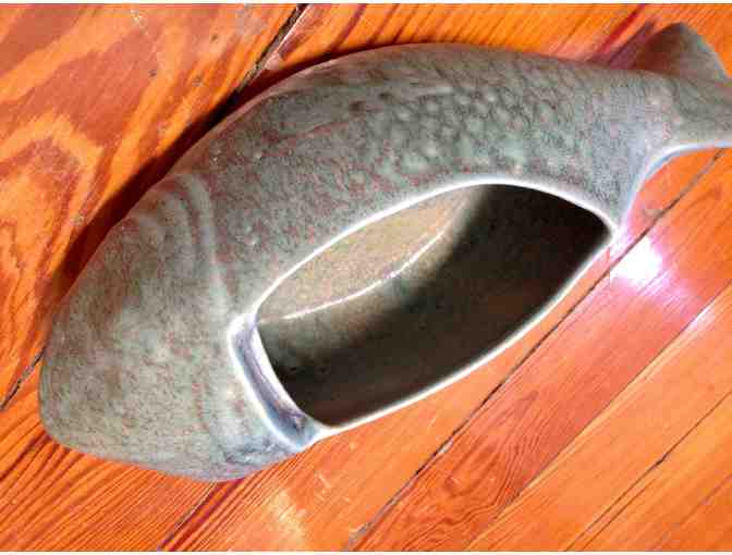 Stoneware and Glaze Large Fish Dish