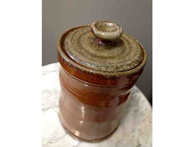 Wood-fired Stoneware Treat or Cookie Jar