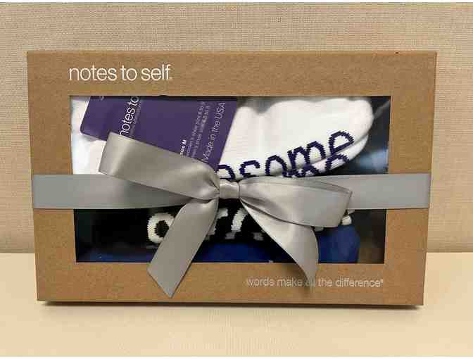 5 Pairs of 'Notes to Self' Socks in Gift Box - Photo 1
