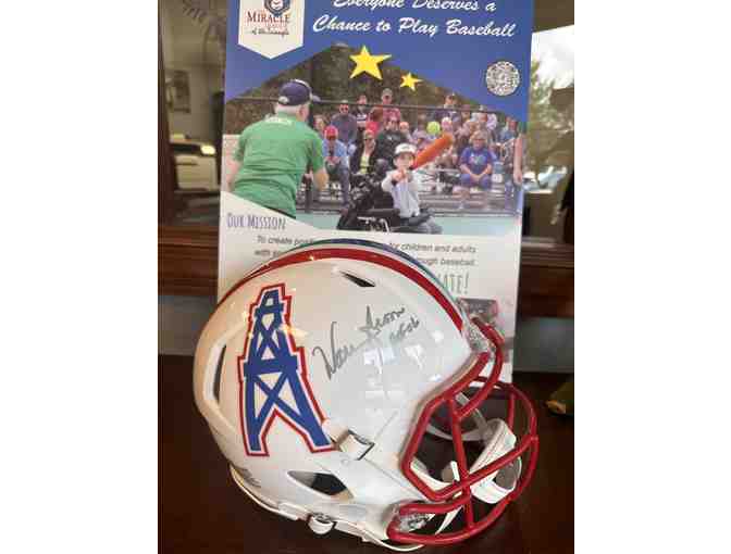 Warren Moon Autographed Oilers Helmet
