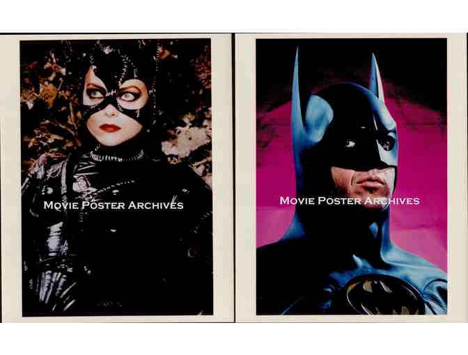 BATMAN RETURNS, 1992, color photographs, Michael Keaton, Danny DeVito