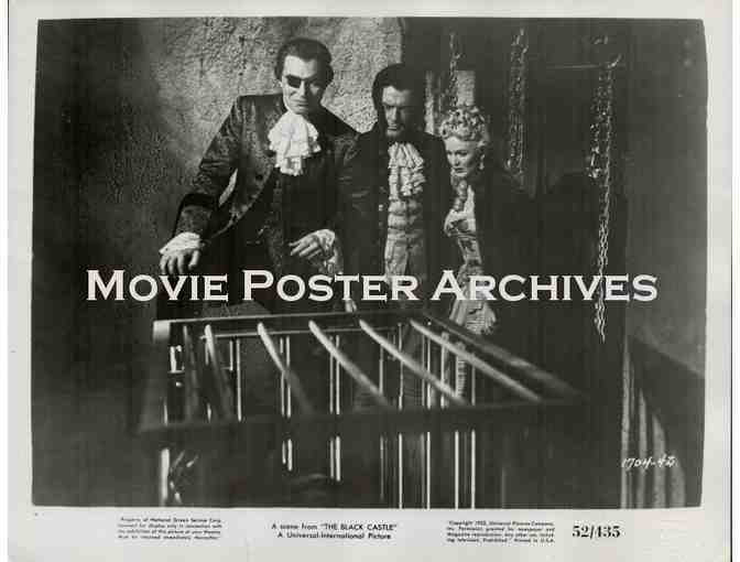BLACK CASTLE, 1952, movie stills, Boris Karloff, Lon Chaney Jr. Richard Greene