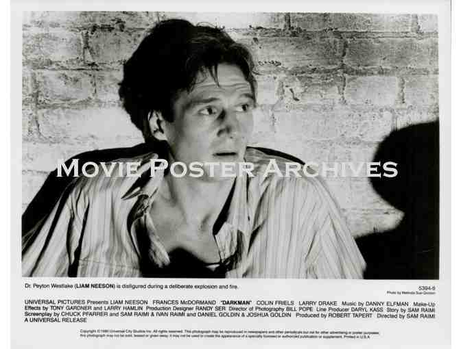 DARKMAN, 1990, movie stills, Liam Neeson, Bruce Campbell
