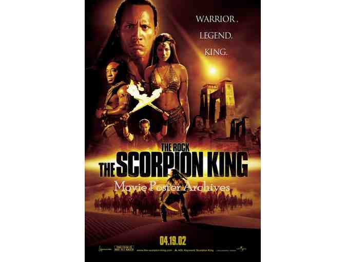 SCORPION KING, 2002, mini sheet, Dwayne Johnsn, Kelly Hu, Bernard Hill