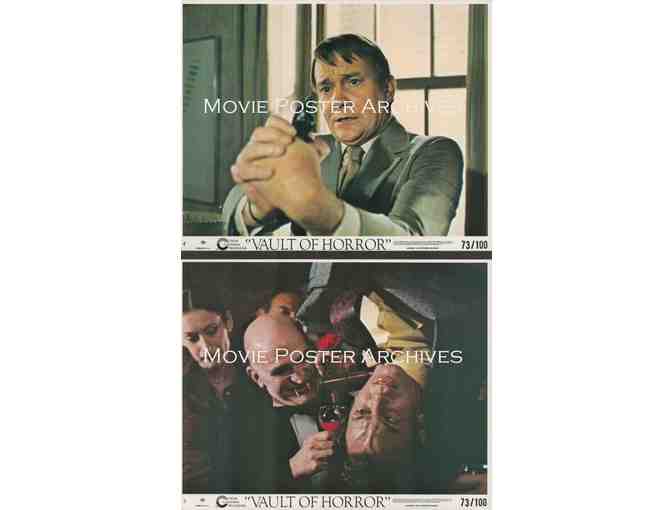 VAULT OF HORROR, 1973, mini lobby cards, Dawn Addams, Terry-Thomas