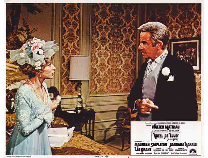 PLAZA SUITE, 1971, lobby card set, Walter Matthau, Maureen Stapleton