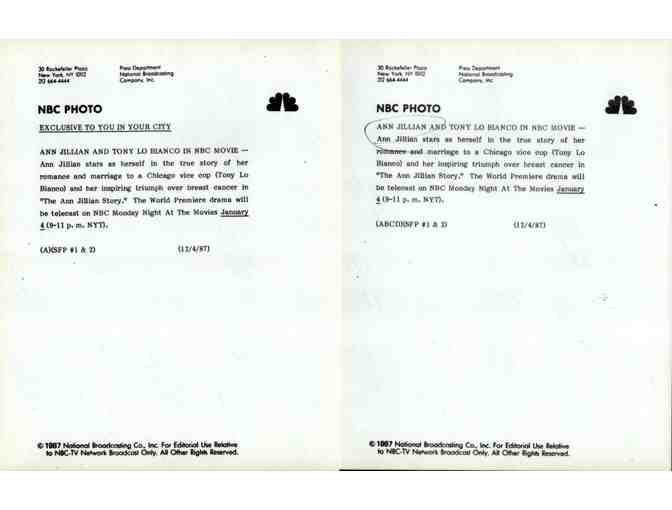 ANN JILLIAN, group of classic celebrity portraits, stills or photos