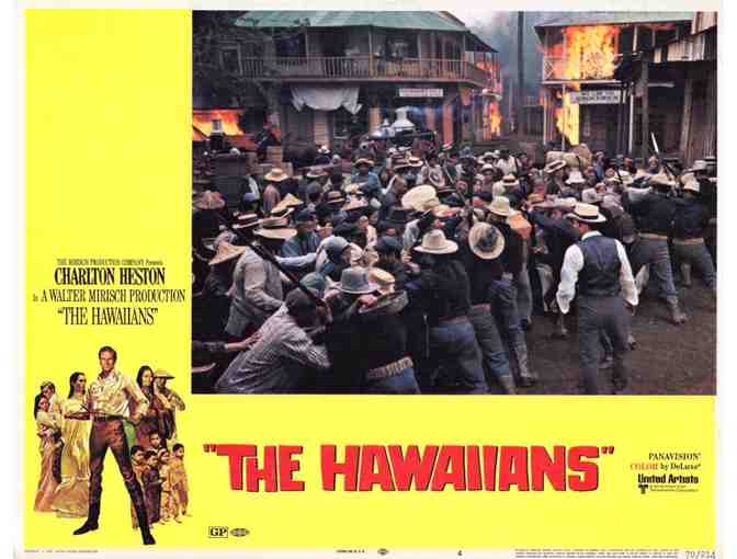 HAWAIIANS, 1970, lobby cards, Charlton Heston, Geraldine Chaplin