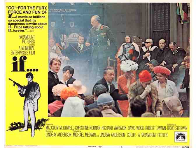 IF , 1969, lobby cards, Malcolm McDowell, Christine Noonan