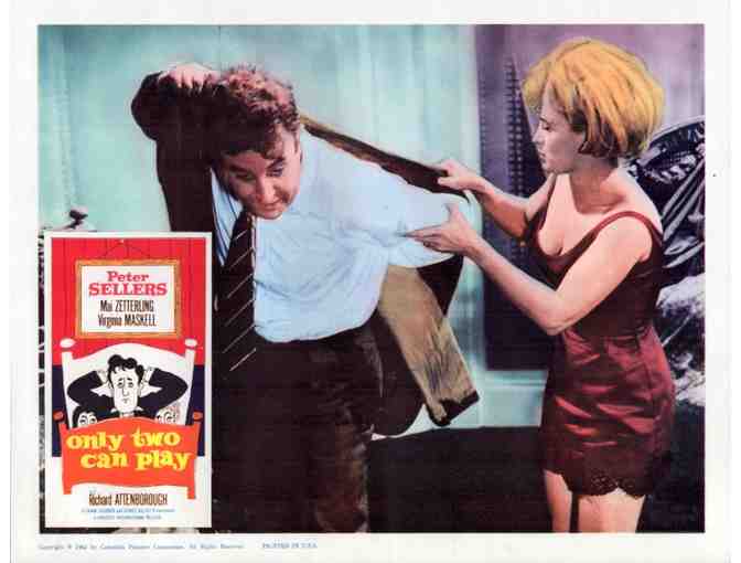 ONLY TWO CAN PLAY, 1962, lobby cards, Peter Sellers, Mai Zetterling