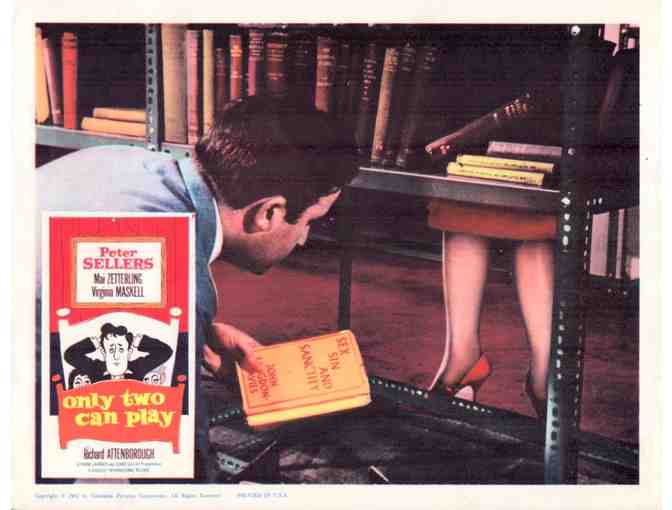 ONLY TWO CAN PLAY, 1962, lobby cards, Peter Sellers, Mai Zetterling