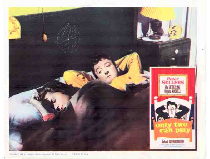 ONLY TWO CAN PLAY, 1962, lobby cards, Peter Sellers, Mai Zetterling