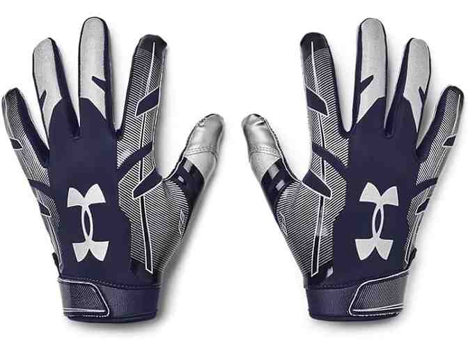 Under Armour Men's F8 Football Gloves - Mens Small - Midnight Navy/Metallic