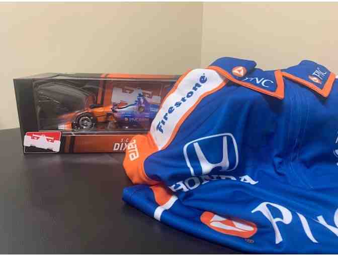 Signed crew shirt and No. 9 die-cast car of 6-time Indy Car champ by Scott Dixon
