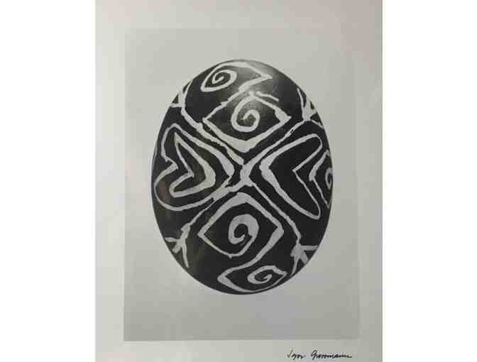 Igor Grossman Signed Photograph: Abstract Drawing of an Easter Egg (1956)