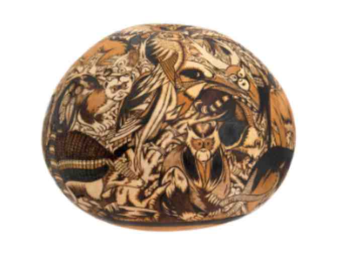 Amazon Jungle Fine Art Carved Gourd