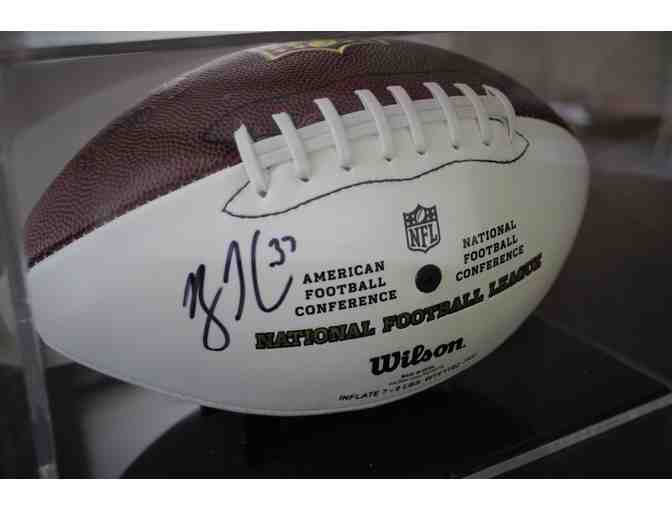 Rodney Harrison, former New England Patriots Safety, Autograph Football w/Display Case