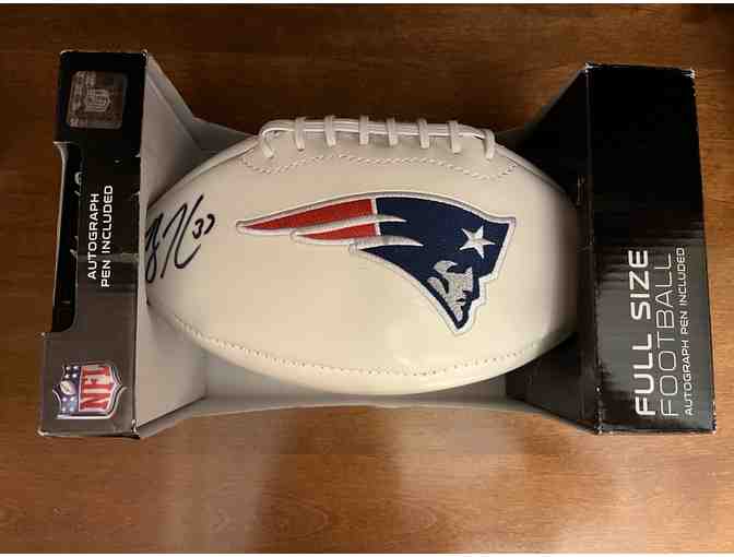 BUNDLE: Rodney Harrison Football and Stephen Gostkowski Blue Baseball Hat