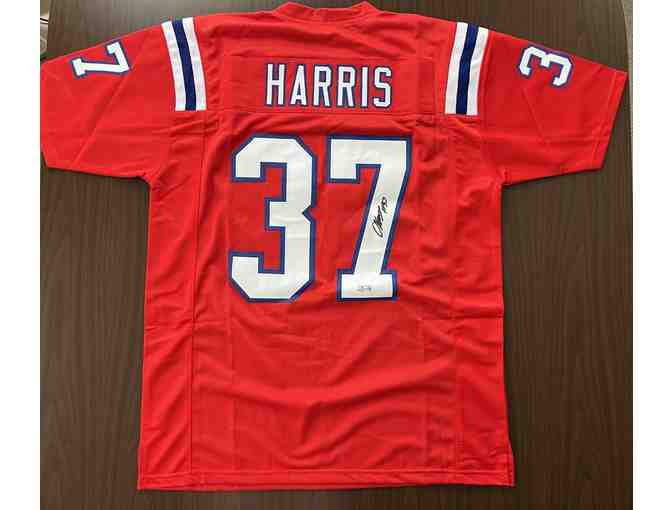 Damien Harris Adult XL Red Jersey with Case