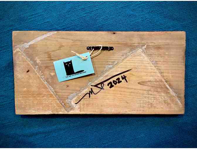 Hand-painted Artwork on Salvaged Pine Board