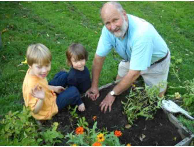 Private tour with gardener Henry Homeyer, and a copy of his Organic Gardening book