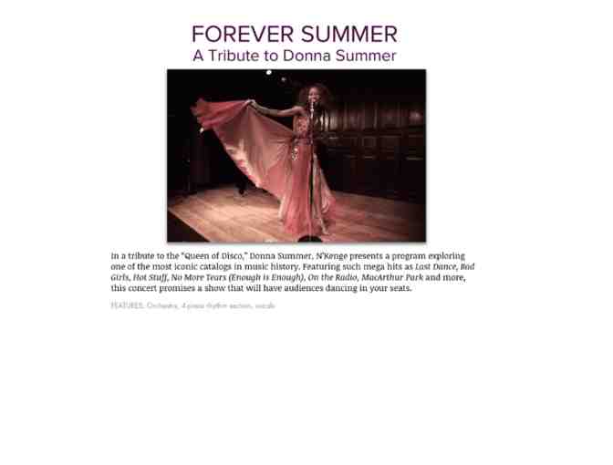 Private Concert Experience with Tony, Emmy & Grammy Nominated Artist NKenge