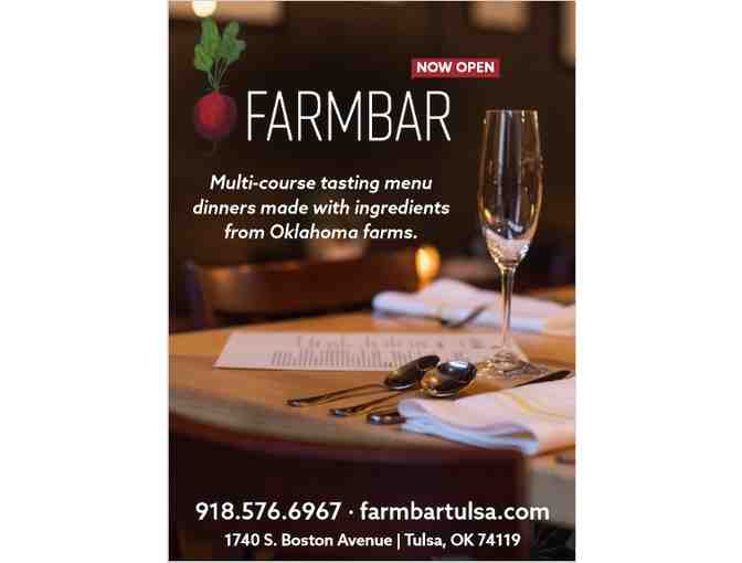 Farm Bar Dinner for 2 - 10 Course Tasting Menu with Wine Pairings - Photo 1
