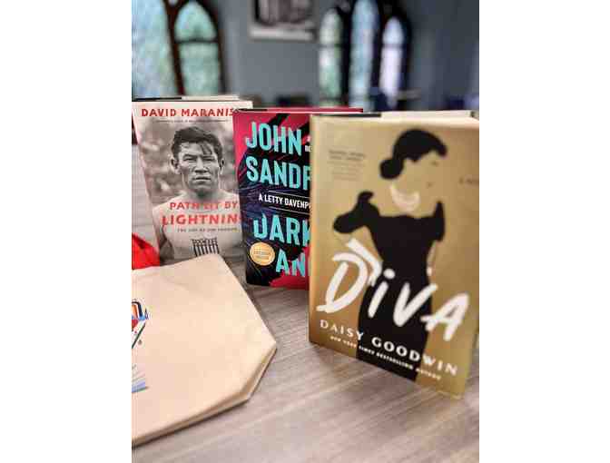 New Hard Cover Books + Libraries Are Life tote bag