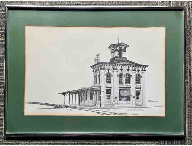 Framed Frederick W. Bartlett Original Industrial Lithograph