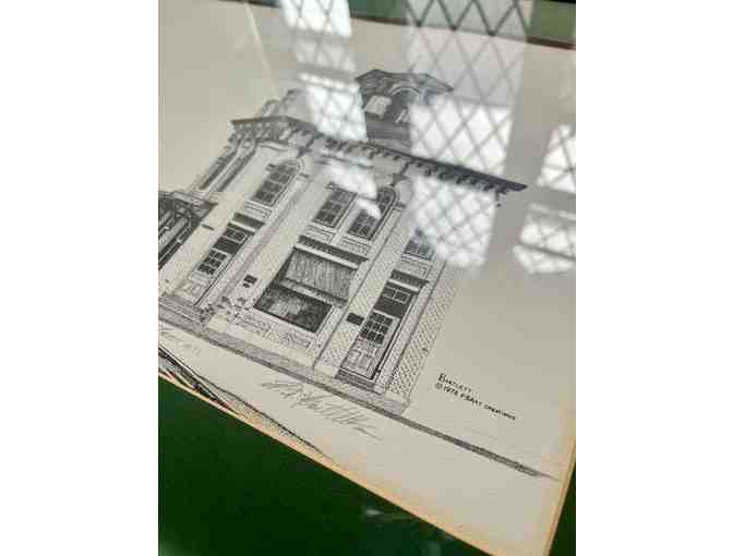 Framed Frederick W. Bartlett Original Industrial Lithograph