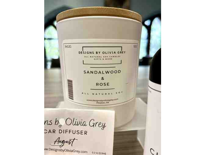Olivia Grey Candles Gift Basket