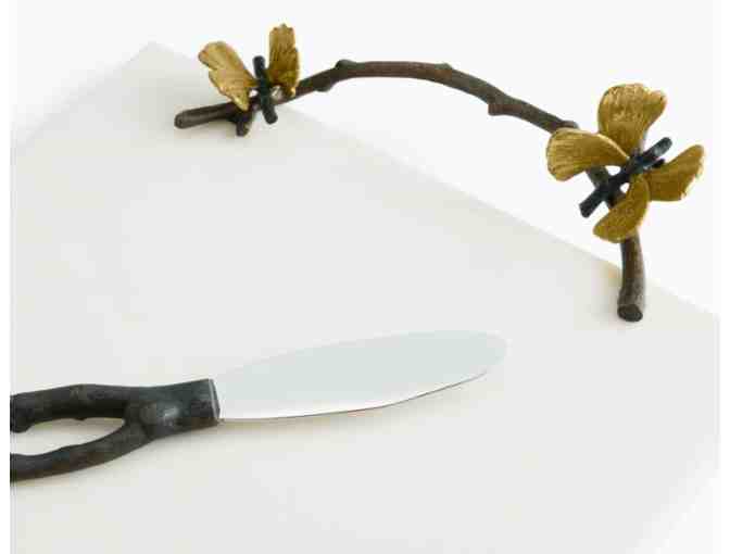 Michael Aram Buttefly Ginkgo Cheese Board with Knife