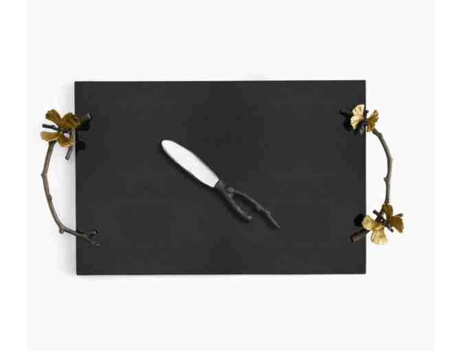 Butterfly Ginkgo Cheese Board with Knife