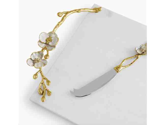 Michael Aram Orchid Large Cheese Board with Knife