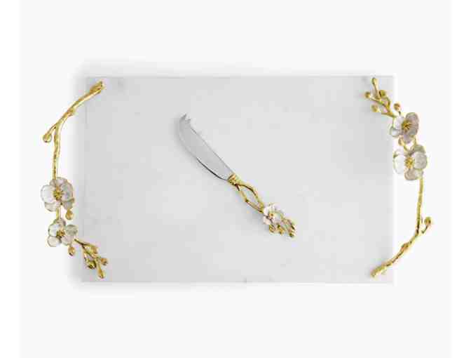 Michael Aram Orchid Large Cheese Board with Knife