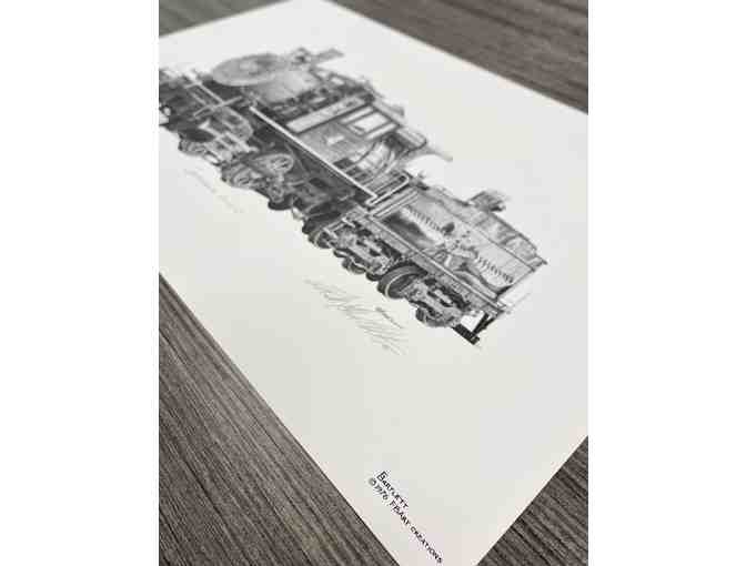 Original industrial print Frederick W. Bartlett - Strasburg Railroad