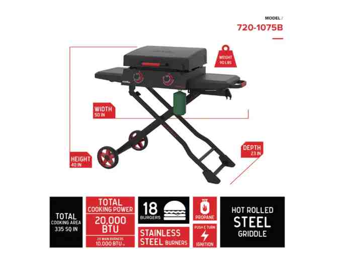 Gas Griddle - Portable and Collapsible