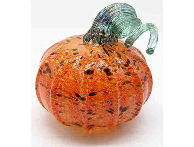 Glass Pumpkin 5: Orange and Green