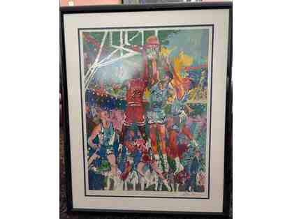 1990s LeRoy Nieman Michael Jordan and Orlando Magic Serigraph, Framed