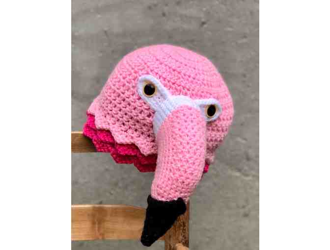 Hand Crafted Crochet Flamingo Beanie