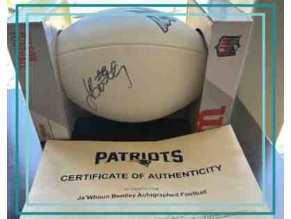 Autographed New England Patriots Football Signed by JaWhaun Bentley
