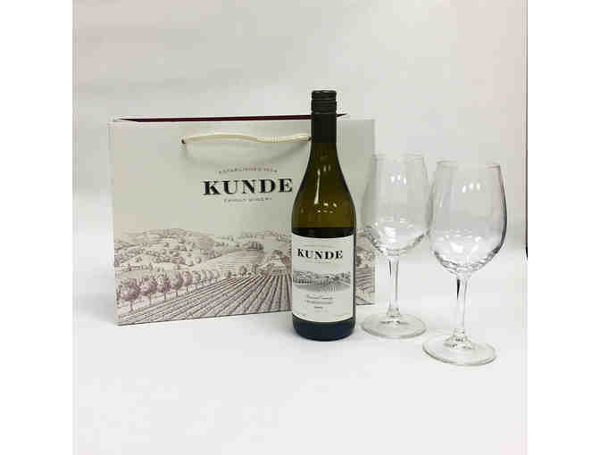 Case of Kunde 2018 Sonoma Chardonnay, Tour & Tasting for 2 & Two Wine Glasses