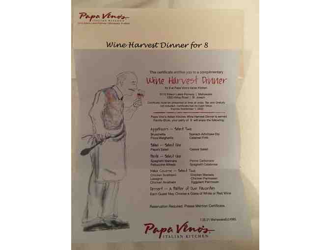 Papa Vino's Wine Harvest Dinner
